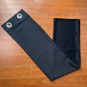 Quality Made Silky Blackout Grommets Curtain 1 Panel 25 In X 62 In Solid Black